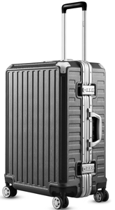 lot 260 image: LUGGEX 24 Inch Luggage with Aluminum Frame - BlackSilver