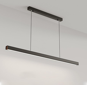 lot 266 image: Modern LED Pendant Light - Black