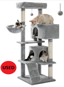 lot 267 image: MUTTROS Cat Tree for Large Cats - Grey