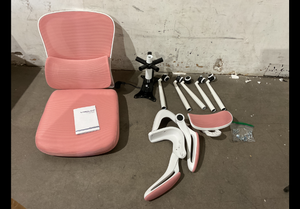 lot 52 image: Misolant Pink Ergonomic Rolling Desk Chair