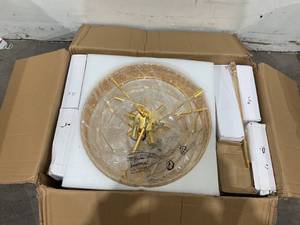 lot 80 image: Light Forward 20 Inch Gold Imperial Style Crystal Chandelier