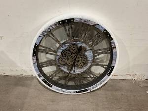 lot 82 image: DORBOKER 30 Inch Moving Gears Wall Clock