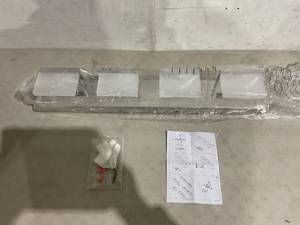 lot 199 image: 4-Light Frosted Cube Modern Wall Mounted Bathroom Vanity Fixture