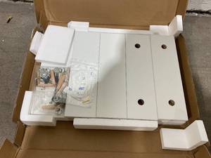 lot 291 image: TEAMIX 2-Pack White Wood Monitor Stand Riser