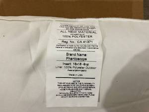 lot 294 image: LOT OF 2 18 x 18 inch Pillow inserts