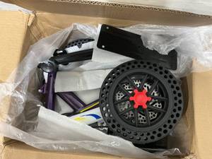 lot 92 image: BlessReach Steerable Purple Knee Walker Deluxe Scooter