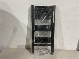 lot 358 image: TOOLF 3-Step Black Aluminium Folding Ladder