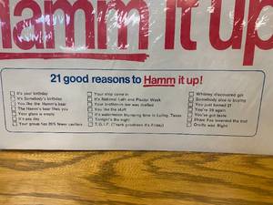 lot 49 image: Hamms Beer Poster Board  Come on in and Hamm it up