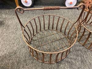 lot 97 image: Pair of Metal Baskets
