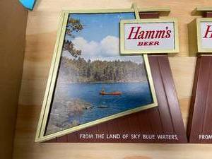 lot 112 image: Pair of Hamms From the land of sky blue waters Plastic Signs