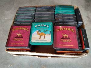 lot 14 image: Box Of Cigarette Tins