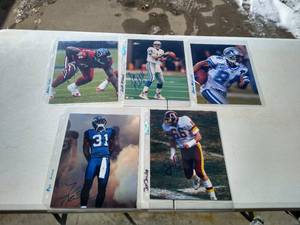lot 45 image: (5) Autographed Football 8x10 Photos