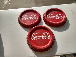 lot 56 image: (3) Coke Pie Tins