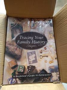 lot 57 image: Box of Tracing Your Family History Beginners Guide Book