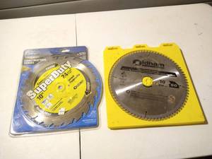 lot 77 image: (3) 10 Table Saw Blades