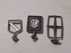 lot 125 image: (3) Vintage Hood Ornaments