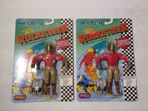 lot 133 image: (2) Vintage Rocketeer Bend-Ems Toys