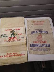 lot 159 image: (2) Antique Food Sacks
