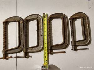 lot 168 image: (4) Heavy Duty C-Clamps