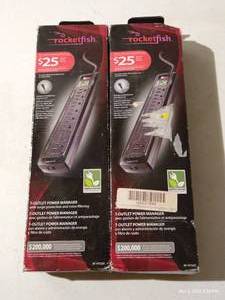 lot 170 image: (2) Rocketfish Power Strips - New In Box