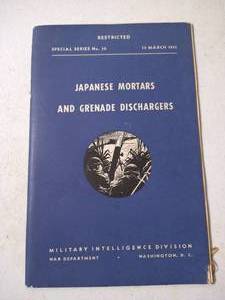 lot 207 image: 1945 WW2 Official Issue Booklet on Japanese Mortars