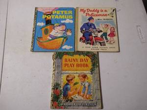 lot 220 image: (3) Vintage Kids Golden Books