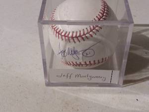 lot 222 image: Signed Official Major League Baseball - Jeff Montgomery