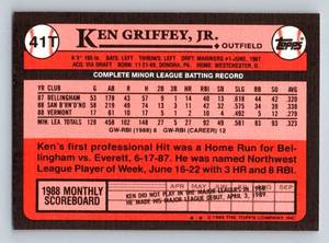 lot 28 image: Ken Griffey Jr. RC - 1989 Topps Traded #41T Rookie Baseball Card