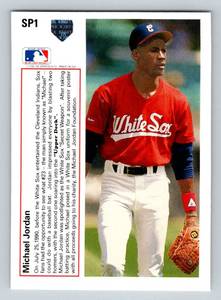 lot 44 image: Michael Jordan Baseball RC 1991 Upper Deck #SP1 Rookie Card