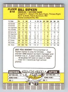 lot 131 image: Billy Ripken Black Box F Face Error Iconic Baseball Card