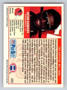 lot 196 image: Deion Sanders RC 1989 Pro Set #486 Rookie Coach Prime Football Card