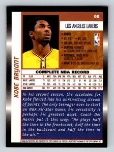 lot 239 image: Kobe Bryant 1998 Topps #68 Basketball Card