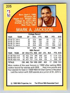 lot 247 image: 1990 Hoops #205 Mark Jackson with Menendez Brothers in the background, iconic basketball card