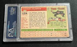 lot 4 image: Harmon Killebrew RC PSA Graded 3 VG - 1955 Topps #124 Rookie Minnesota Twins Vintage Baseball Card