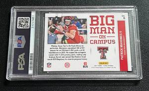 lot 19 image: Patrick Mahomes RC PSA Graded 5 - 2017 Panini Score Mig Man on Campus Insert #6 Rookie Football Card
