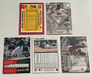 lot 57 image: Kirby Puckett Five Card Insert Lot Minnesota Twins Baseball Cards