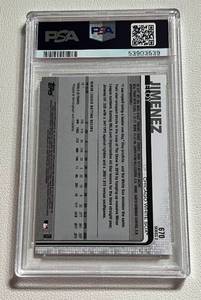 lot 65 image: Eloy Jimenez RC PSA Graded 10 Gem Mint 2019 Topps #670 Rookie Baseball Card