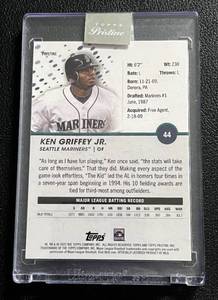lot 99 image: Ken Griffey Jr. Encased Refractor 2023 Topps Prestige #44 Baseball Card