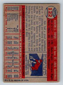 lot 27A image: 1957 Topps Ken Boyer #122 Vintage Baseball Card
