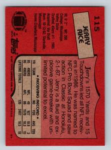 lot 179 image: Jerry Rice 2nd Year 1987 Topps #115 Football Card
