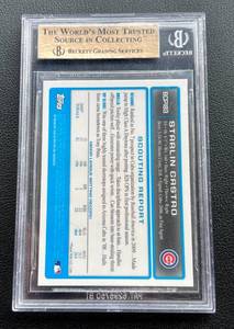lot 18A image: 2009 Bowman Chrome Prospects Starlin Castro #BCP183 Beckett Graded 9.5 Gem Mint Rookie Baseball Card