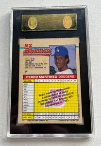 lot 31A image: Pedro Martinez RC SGC Graded 96 Mint 1992 Bowman #82 Rookie Baseball Card