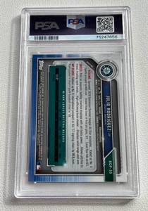 lot 125 image: Julio Rodriguez RC PSA Graded 9 Mint - 2910 Bowman Prospects Chrome #33 Rookie Baseball Card