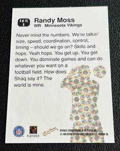 lot 195 image: Randy Moss RC 1998 Skybox Premium DStroyers Insert #4 Rookie Minnesota Vikings Football Card