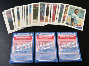 lot 271 image: 1988 Topps Bazooka Baseball Complete Set, 22 cards including Kirby Puckett