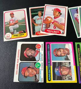 lot 33A image: Johnny Bench 20 Card Lot 1973-1984 Vintage Baseball Cards