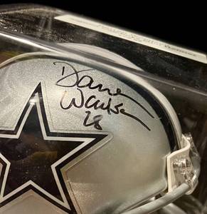lot 24 image: Darren Woodson Signed Mini Helmet with JSA COA Dallas Cowboys Autographed Football