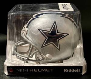 lot 33 image: Bob Lilly Signed Mini Helmet with Leaf COA Mr. Cowboy HOF Dallas Cowboys Autographed Football