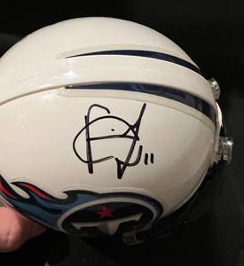 lot 40 image: Vince Young Signed Mini Helmet with All-Star COA Tennessee Titans Football
