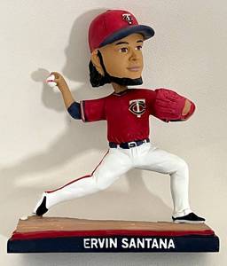 lot 325 image: Ervin Santana Bobblehead Minnesota Twins Baseball, new in box